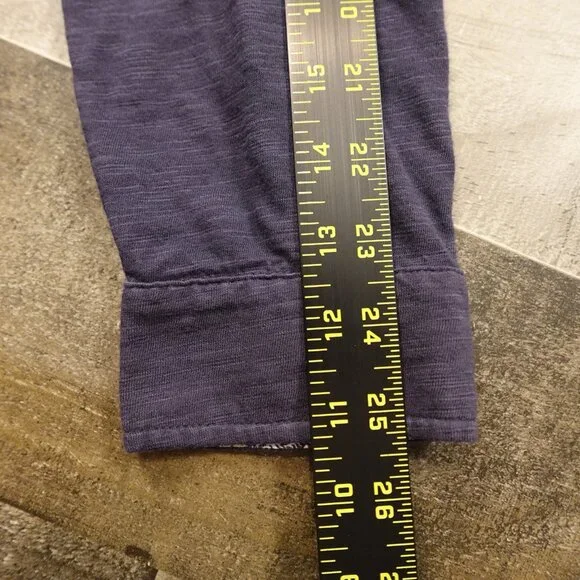 Ted Baker London‎ Long Sleeve Henley Shirt Purple Navy Ted Size 5 (Large) - Picture 8 of 10